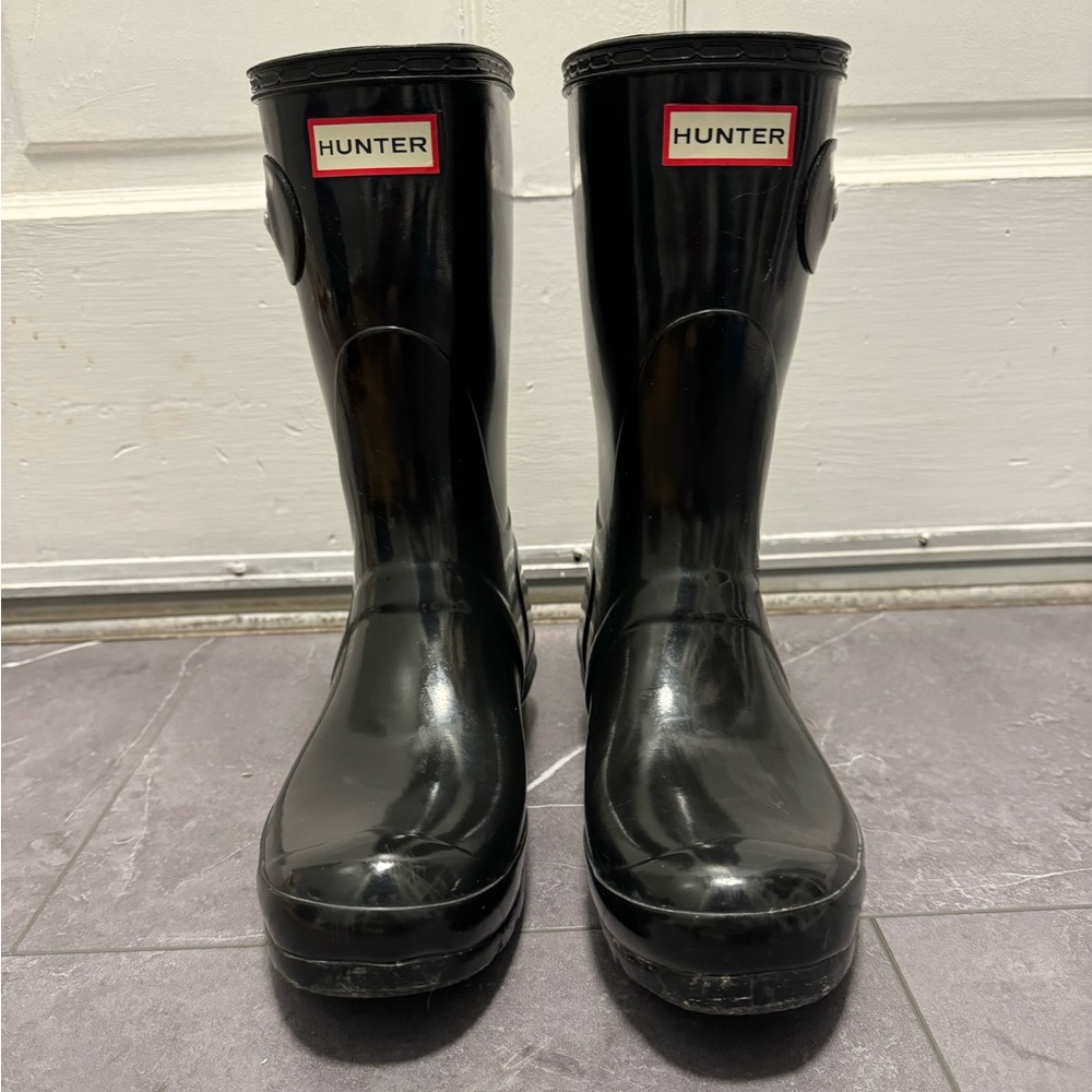SHORT GLOSS HUNTER RAIN BOOTS